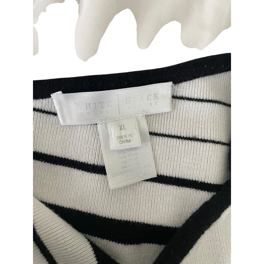 White House Black Market Chevron Striped Knit Tank Top XL - Picture 4 of 5
